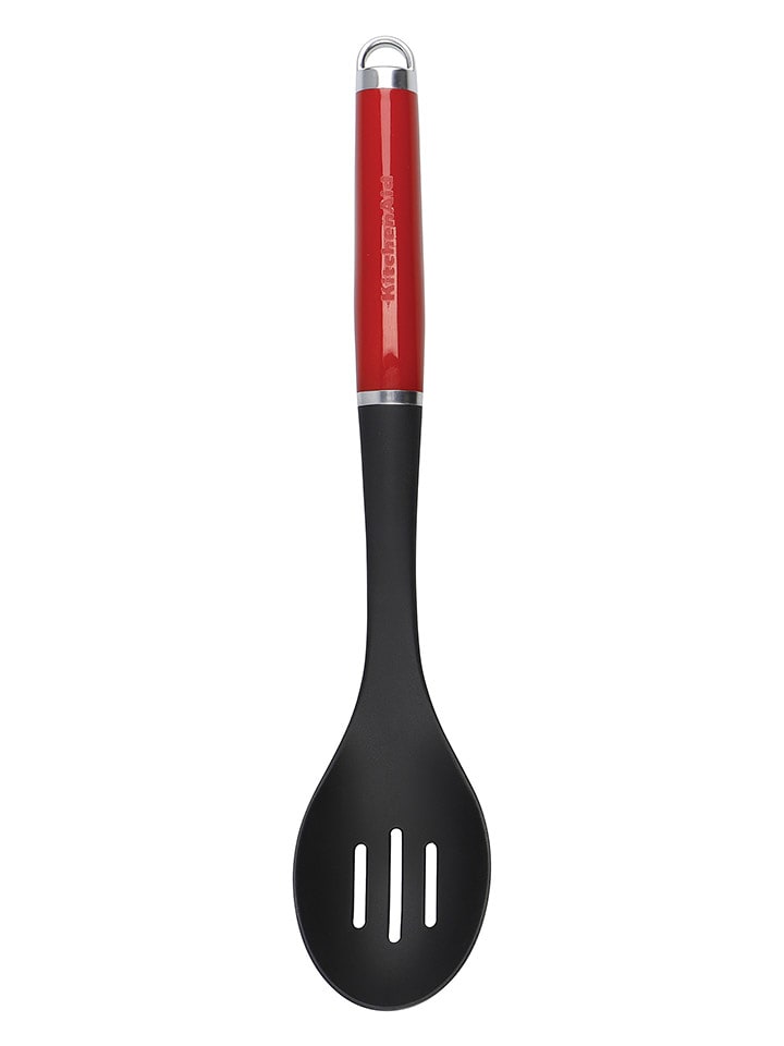 KitchenAid Łyżka cedzakowa w kolorze czarno-czerwonym - dł. 34 cm rozmiar: onesize