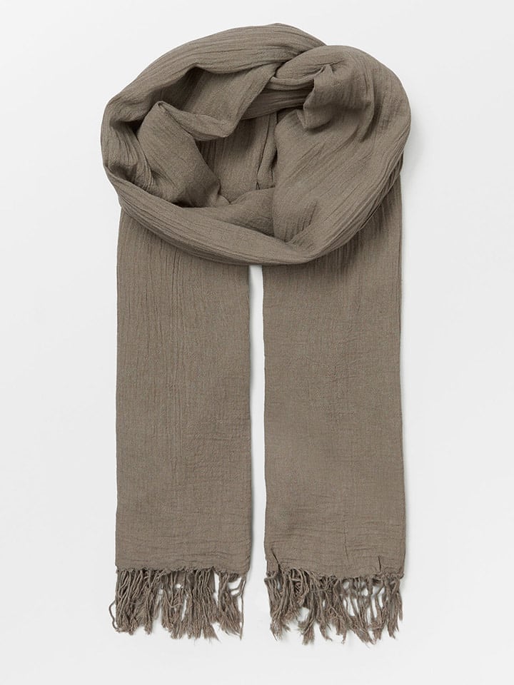 Becksöndergaard Szal "Ilona" w kolorze szarobrązowym - 200 x 100 cm rozmiar: onesize