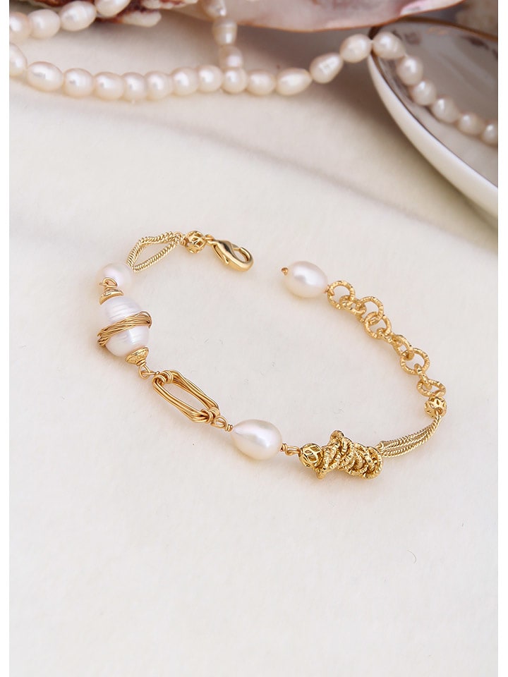 L'Atelier de Gaia Pozłacana bransoletka z perłami rozmiar: onesize