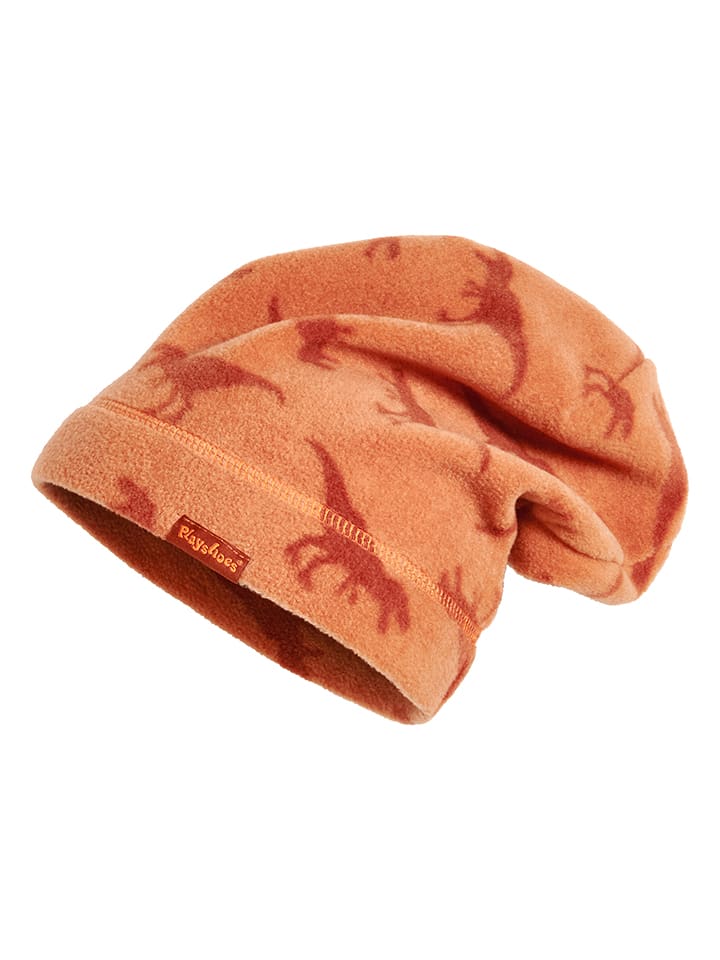 Playshoes Polarowa czapka beanie w kolorze pomarańczowym rozmiar: 53 cm