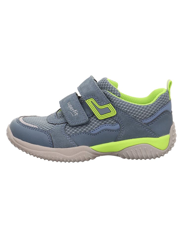 superfit Skórzane sneakersy "Storm" w kolorze niebiesko-zielonym rozmiar: 26