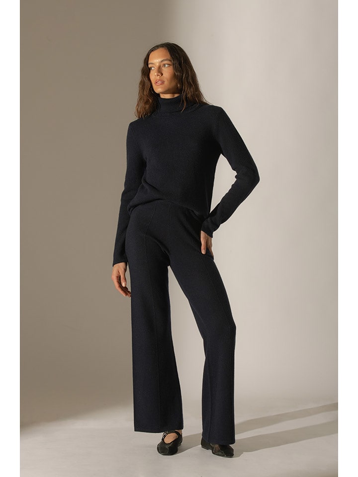 Perfect Cashmere Kaszmirowy golf "Willow" w kolorze granatowym rozmiar: S