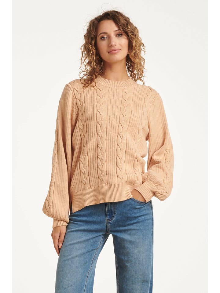 Smashed Lemon Sweter w kolorze beżowym rozmiar: 3XL