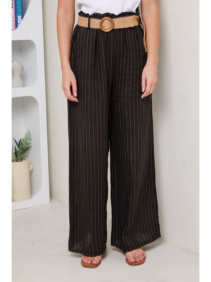 Rodier Lin Lniane spodnie w kolorze czarnym rozmiar: XL/XXL