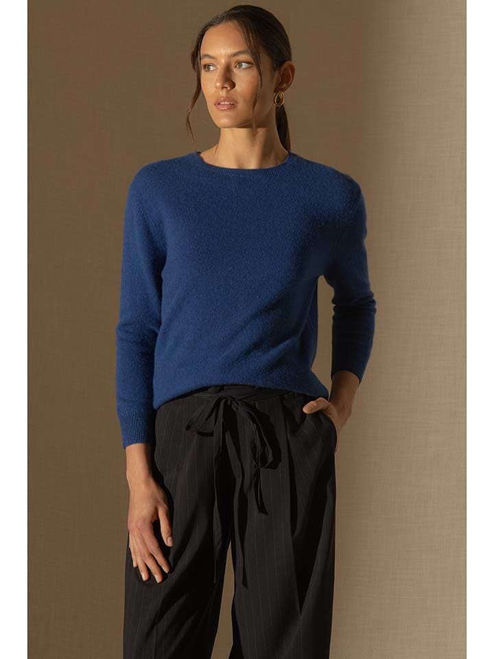 Perfect Cashmere Kaszmirowy sweter "Vanessa" w kolorze niebieskim rozmiar: XXL