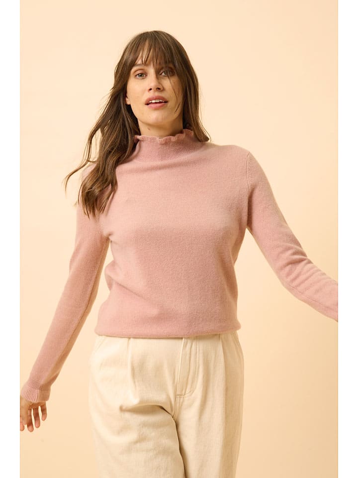 Just Cashmere Kaszmirowy sweter "Trila" w kolorze jasnoróżowym rozmiar: S