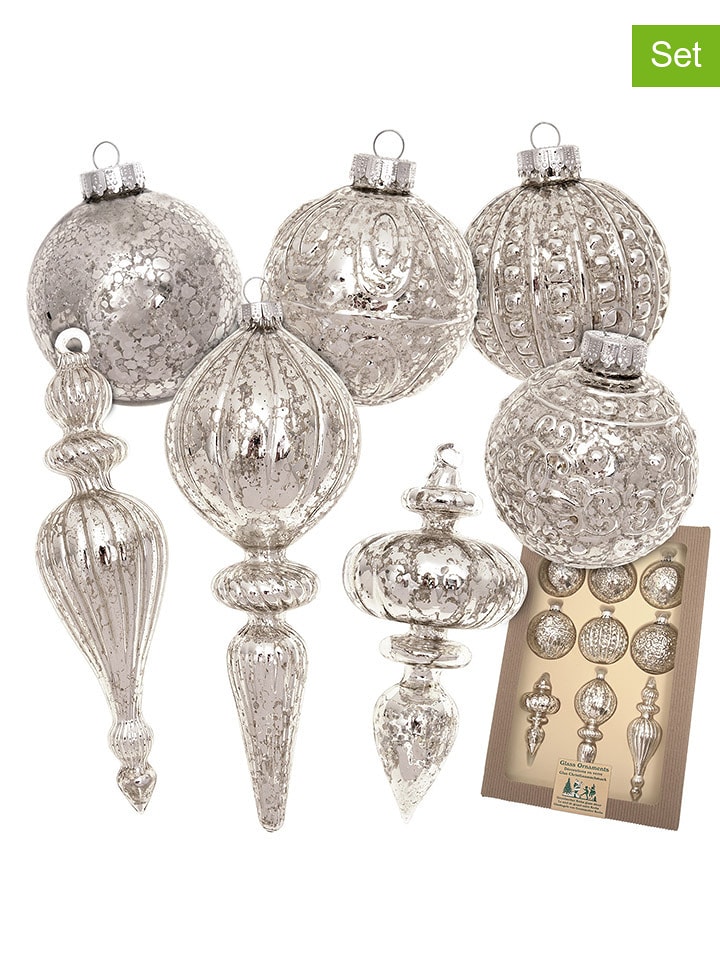 Krebs Glas Lauscha 9-częściowy zestaw w kolorze srebrnym rozmiar: onesize