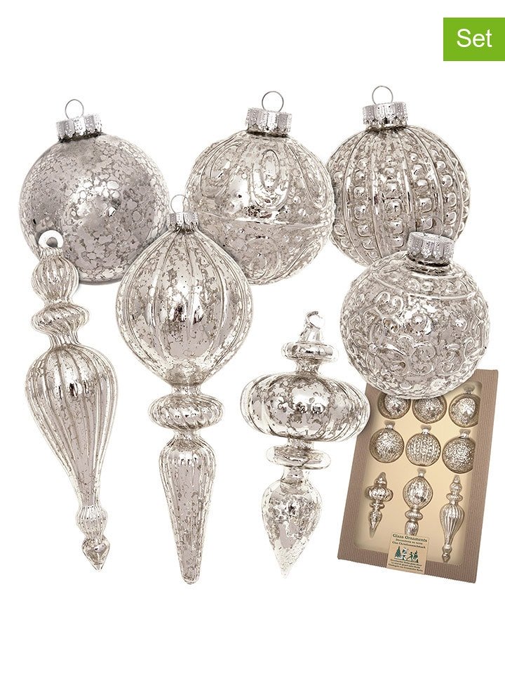 Krebs Glas Lauscha 9-częściowy zestaw w kolorze srebrnym rozmiar: onesize