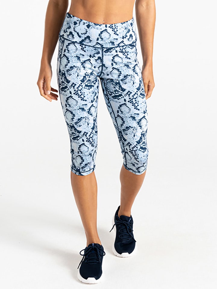 Dare 2b Legginsy sportowe "Influential II" w kolorze biało-niebieskim rozmiar: 46