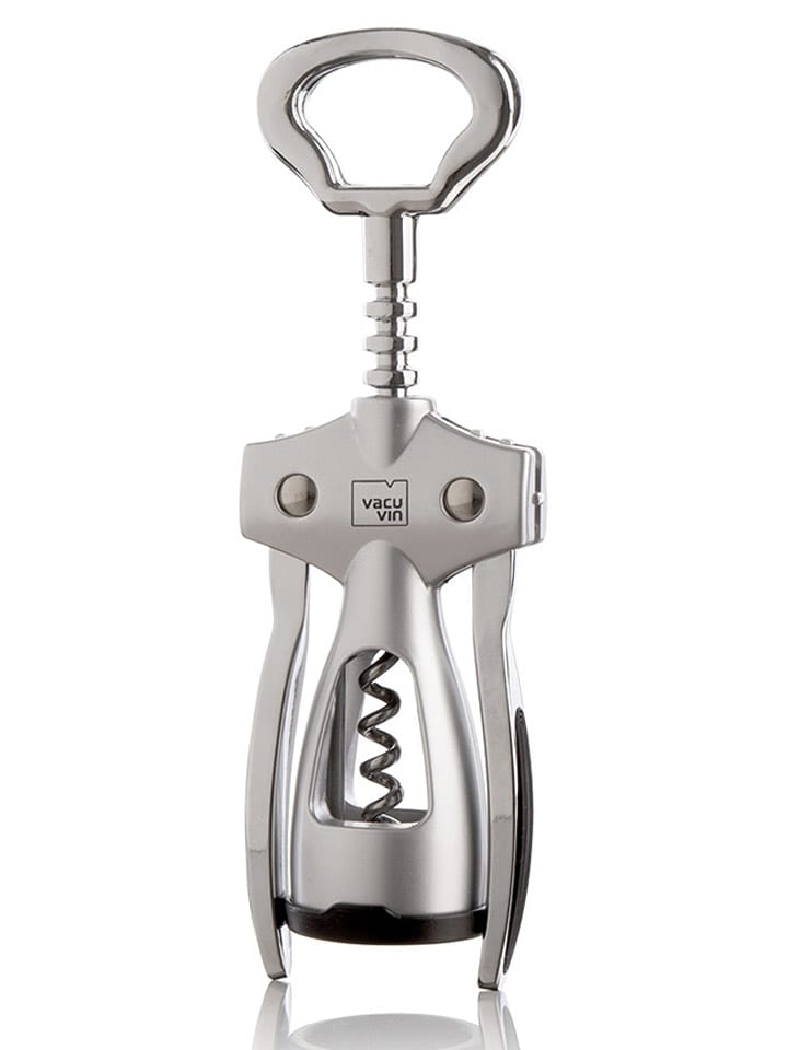 Vacu Vin Korkociąg skrzydełkowy w kolorze srebrnym - wys. 19 x Ø 4 cm rozmiar: onesize