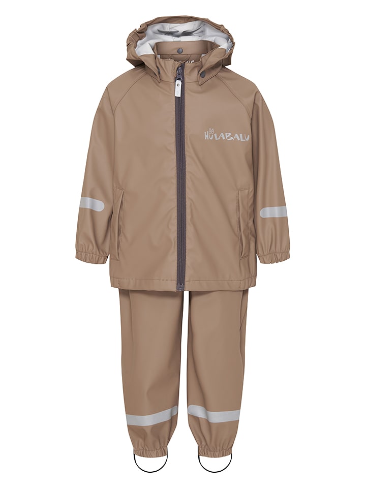 HULABALU 2-częściowy zestaw przeciwdeszczowy "Storm" w kolorze beżowym rozmiar: 110