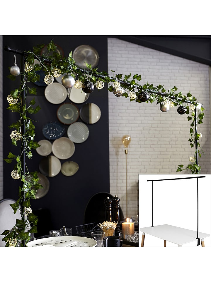 THE HOME DECO FACTORY Dekoracyjny stelaż w kolorze czarnym na stół - 250 x 90 x 4 cm rozmiar: onesize