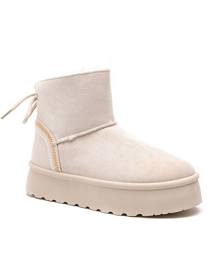 Sixth Sens Botki zimowe w kolorze beżowym rozmiar: 38