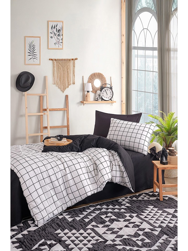 Elizabed Komplet pościeli w kolorze czarno-białym rozmiar: 155x220 cm