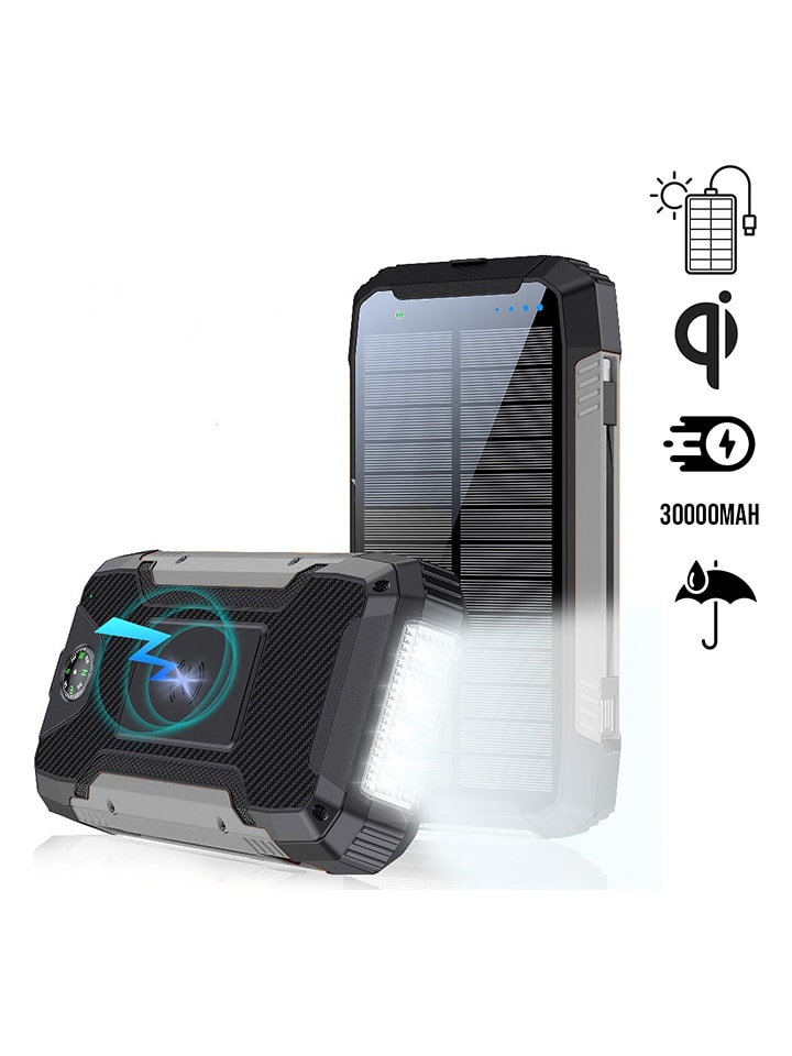 SWEET ACCESS Solarny powerbank w kolorze szarym - 20.000 mAh rozmiar: onesize