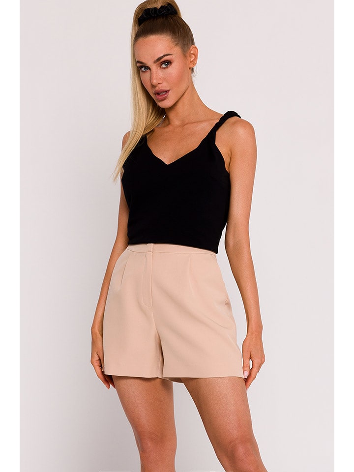 made of emotion Szorty w kolorze beżowym rozmiar: L