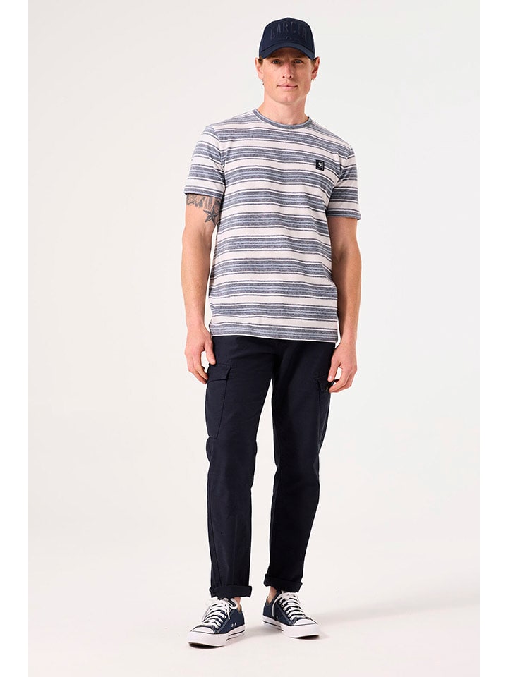 Garcia Koszulka w kolorze kremowo-niebieskim rozmiar: S