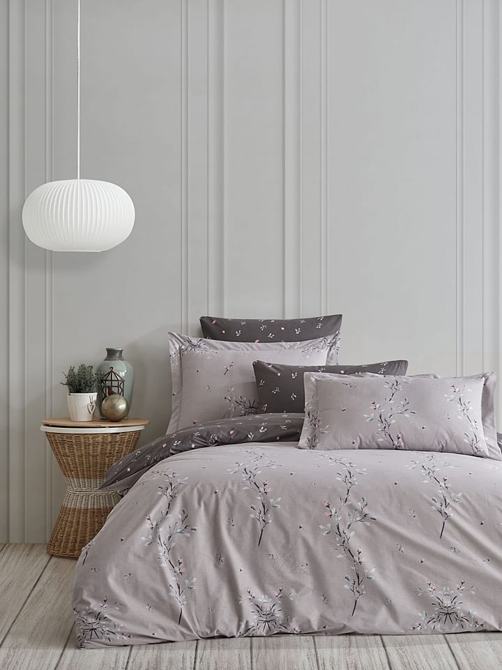 Colourful Cotton Poszwa renforcé "Mayda" w kolorze szarym - 135 x 200 cm rozmiar: 200x200 cm