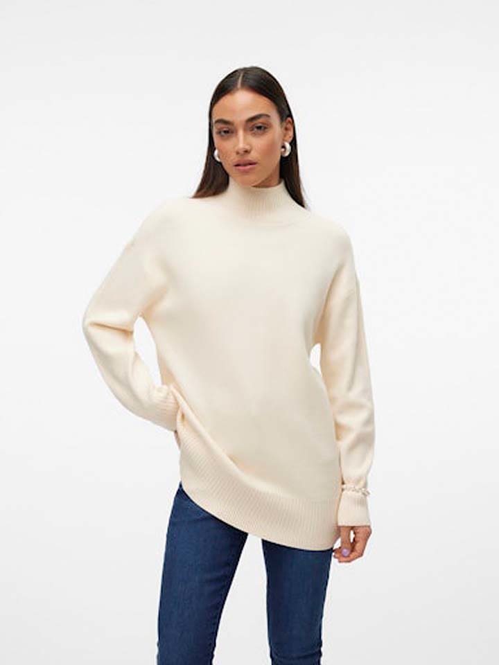 Vero Moda Sweter "Gold" w kolorze kremowym rozmiar: XS