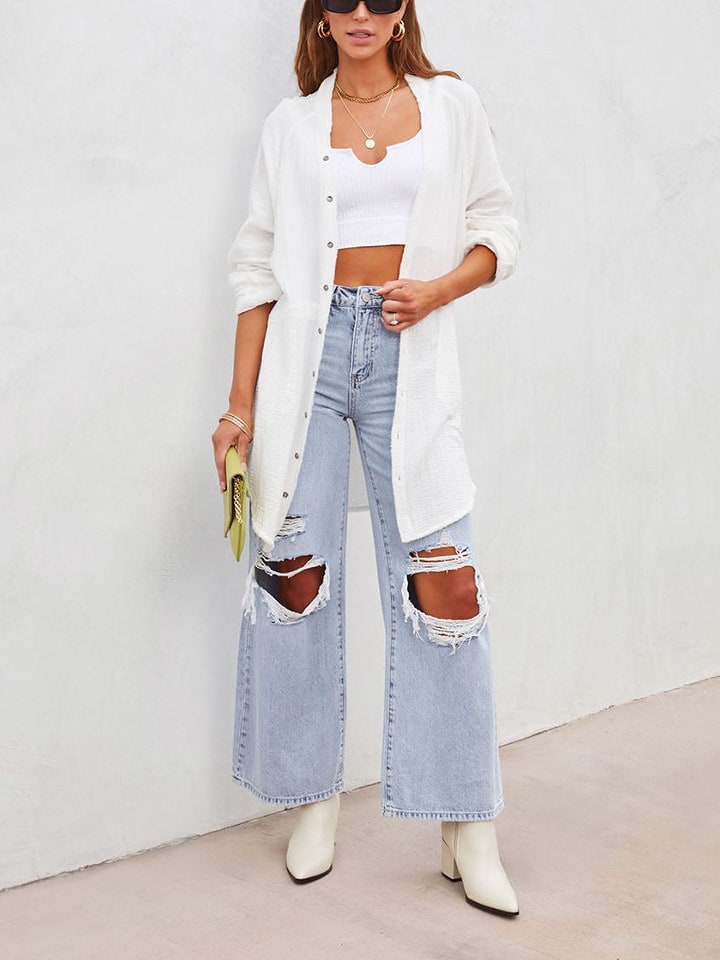 Milan Kiss Bluzka w kolorze białym rozmiar: L