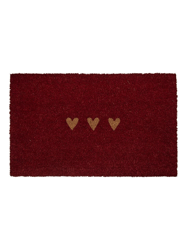 Clayre & Eef Wycieraczka w kolorze brązowo-beżowym z włókna kokosowego - 75 x 45 cm rozmiar: onesize