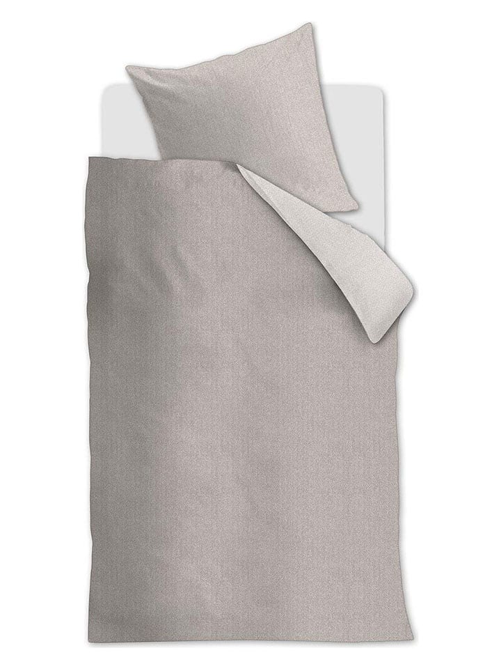 Rivièra Maison Komplet pościeli "Chevron" w kolorze beżowym rozmiar: 200x200/220 cm