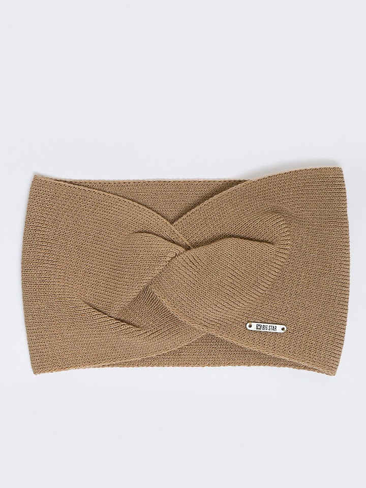 BIG STAR Opaska w kolorze beżowym na czoło rozmiar: onesize