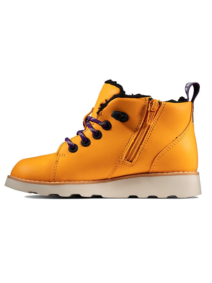 Clarks Skórzane botki "Crown Tor" w kolorze żółtym rozmiar: 33