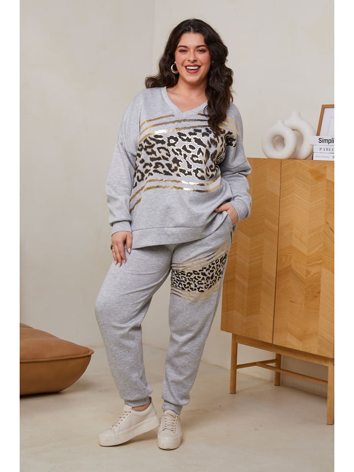 Curvy Lady 2-częściowy zestaw w kolorze szarym rozmiar: 40/42