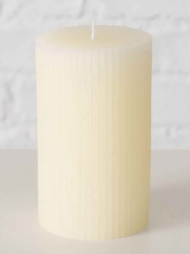 Boltze Świeca walcowa "Casual" w kolorze kremowym - wys. 10 x Ø 6 cm rozmiar: onesize