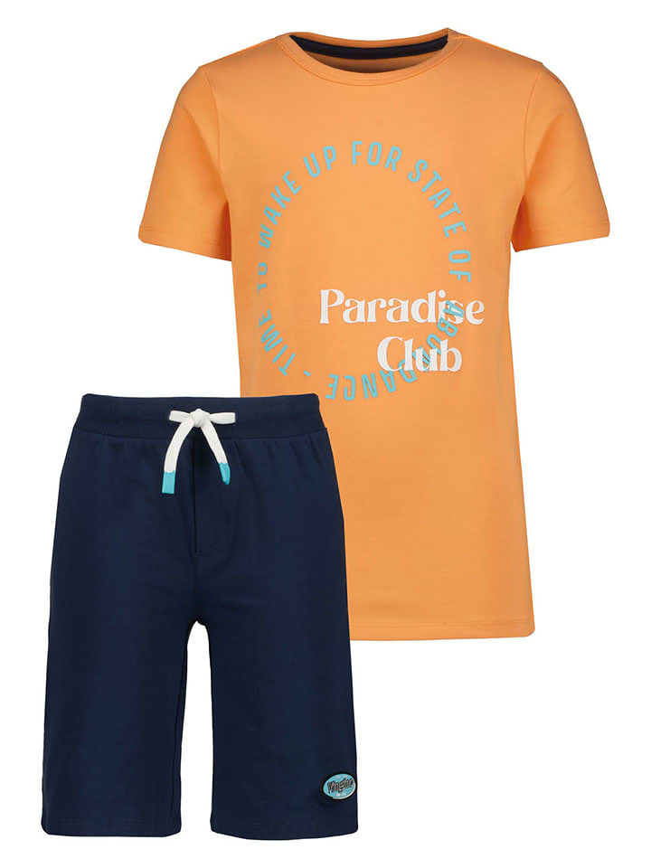 Vingino Piżama w kolorze granatowo-pomarańczowym rozmiar: 98/104