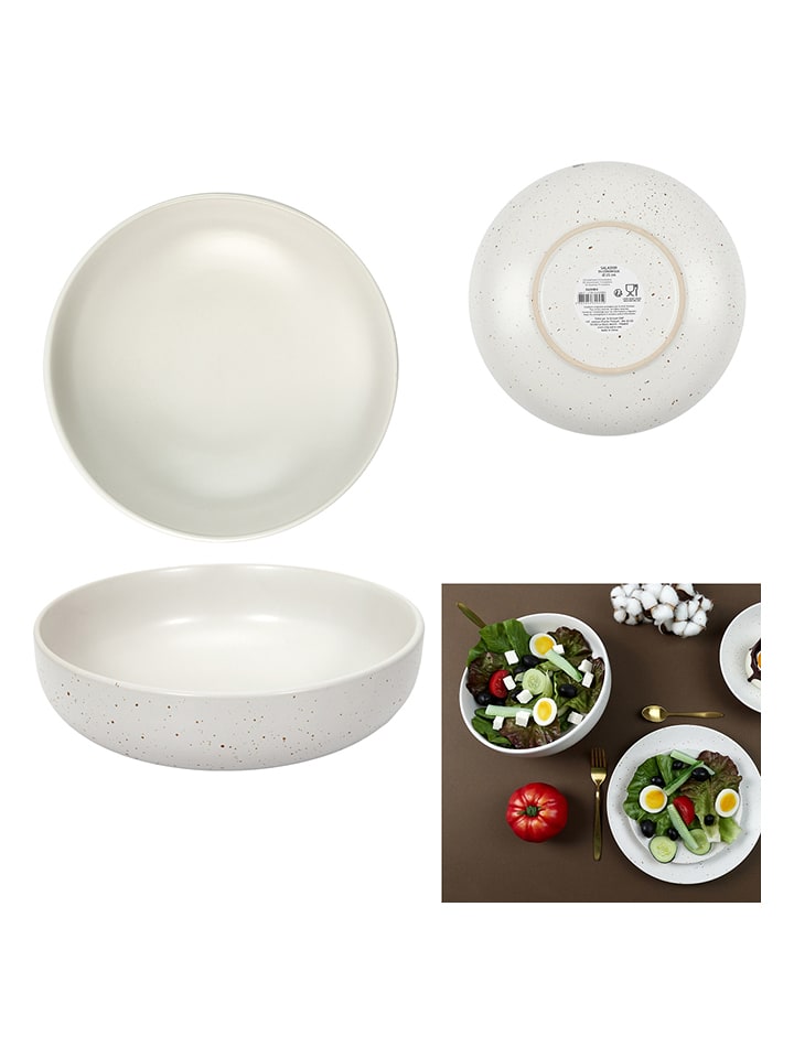 THE HOME DECO FACTORY Salaterka "Portofino" w kolorze białym - Ø 25 cm rozmiar: onesize