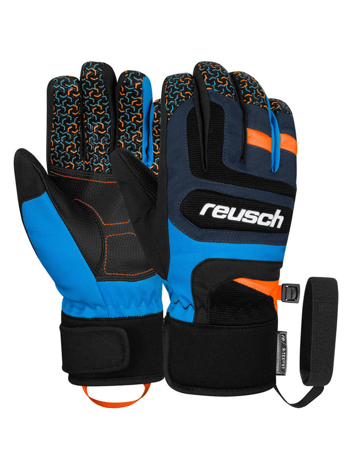 Reusch Rękawiczki funkcyjne "Chris" w kolorze niebiesko-czarnym rozmiar: 4,5