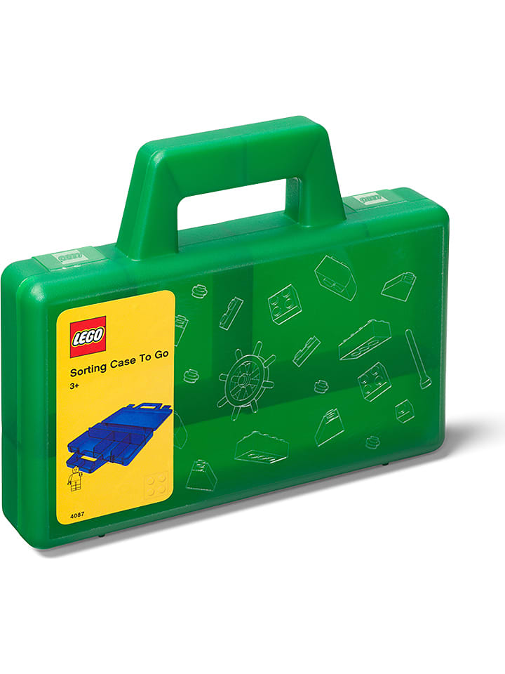 LEGO Walizka "Case to go" w kolorze zielonym z przegrodami - 19 x 3,5 x 16 cm rozmiar: onesize