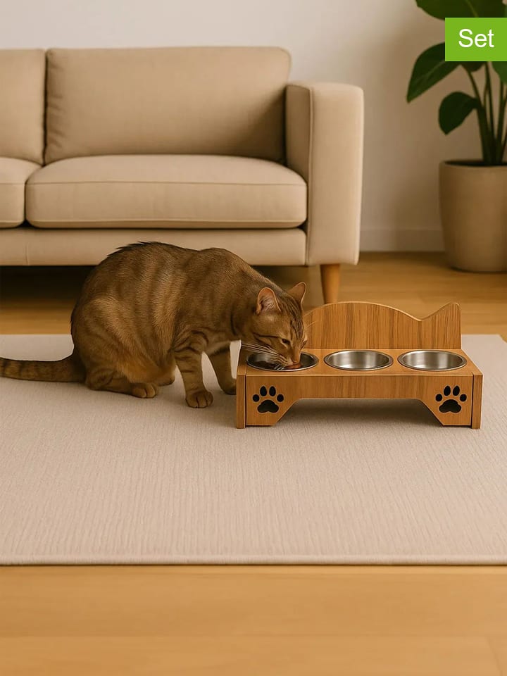 Paws&Whiskers 4-częściowy zestaw w kolorze jasnobrązowym - 49,5 x 24 x 11,5 cm rozmiar: onesize