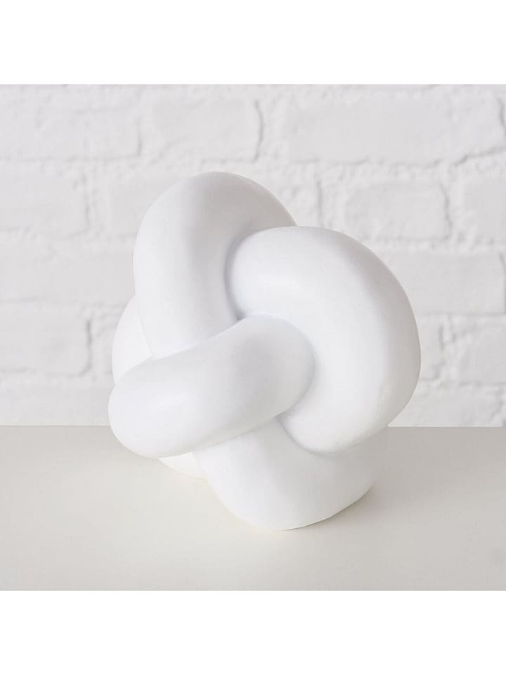 Boltze Rzeźba "Knotty" w kolorze białym - 14 x 15 cm rozmiar: onesize