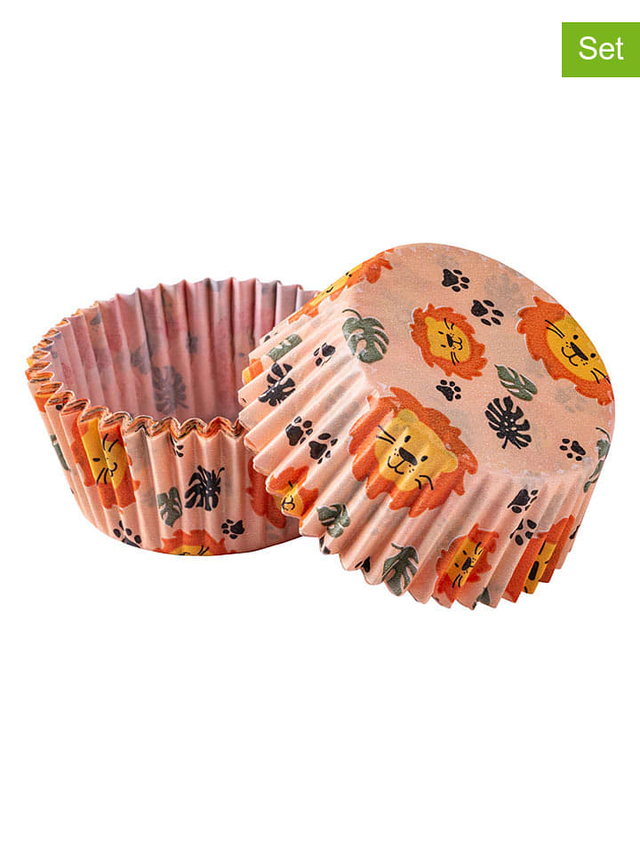 Zenker Foremki papierowe (100 szt.) "Lion" w kolorze pomarańczowym do muffinek rozmiar: onesize