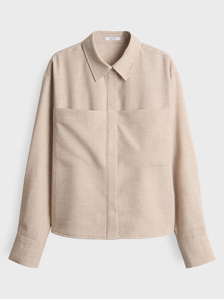 OPUS Koszula "Felange" w kolorze beżowym rozmiar: 44