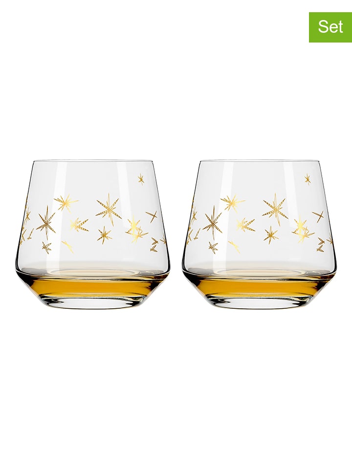RITZENHOFF Szklanki (2 szt.) "Deluxe" w kolorze złotym - 420 ml rozmiar: onesize
