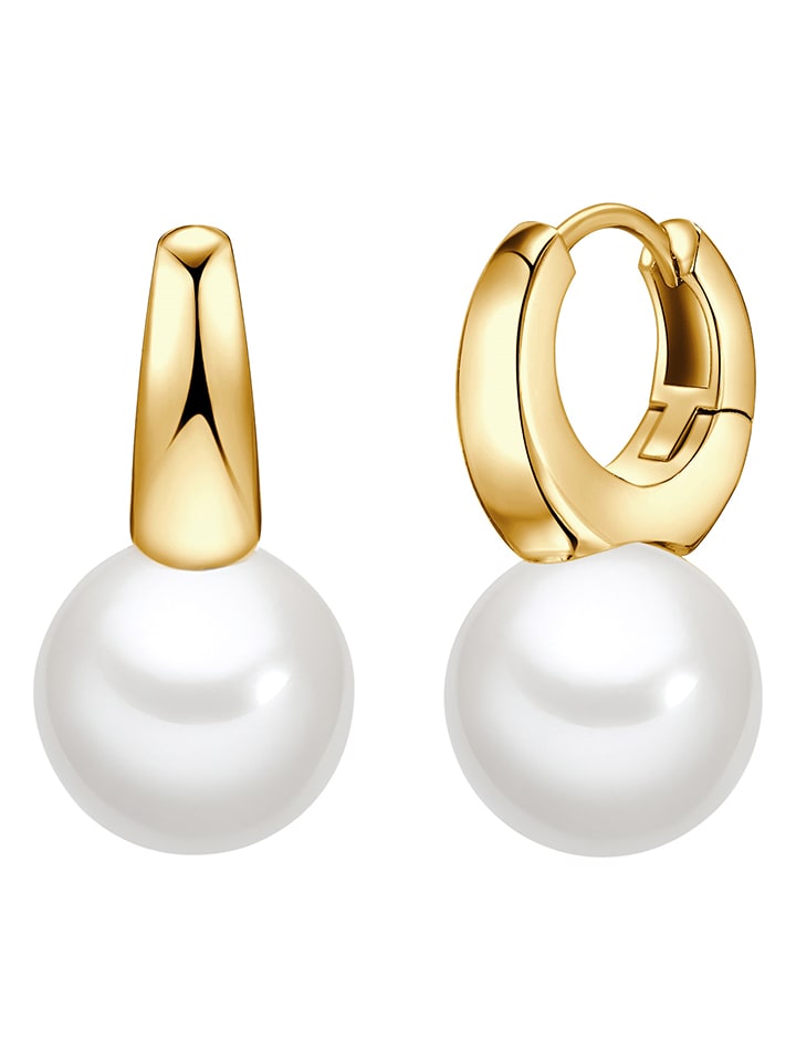 Perldesse Pozłacane kolczyki-kreole z perłami rozmiar: onesize