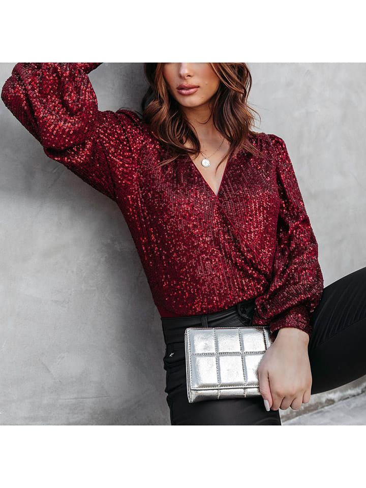 Milan Kiss Bluzka w kolorze bordowym rozmiar: S