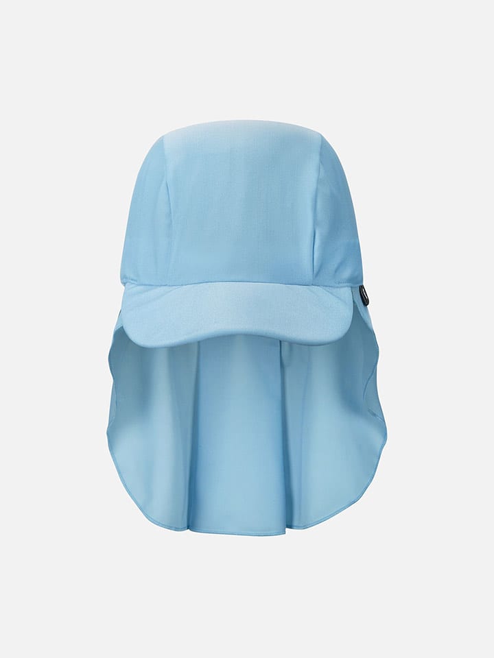 Reima Czapka "Mustekala" w kolorze błękitnym z osłoną karku rozmiar: 44-46 cm