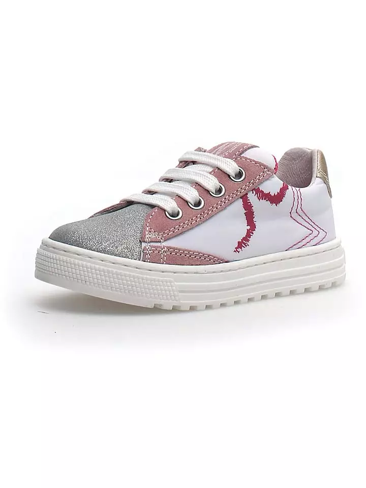 Naturino Skórzane sneakersy "Dinghy" w kolorze szarym rozmiar: 23