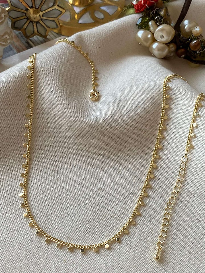 Luseera Pozłacany naszyjnik - dł. 45 cm rozmiar: onesize