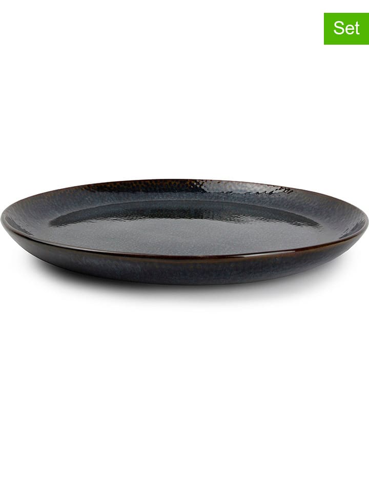 Salt and Pepper Talerze obiadowe (4 szt.) "Mielo" w kolorze czarno-zielonym - Ø 26,5 cm rozmiar: onesize