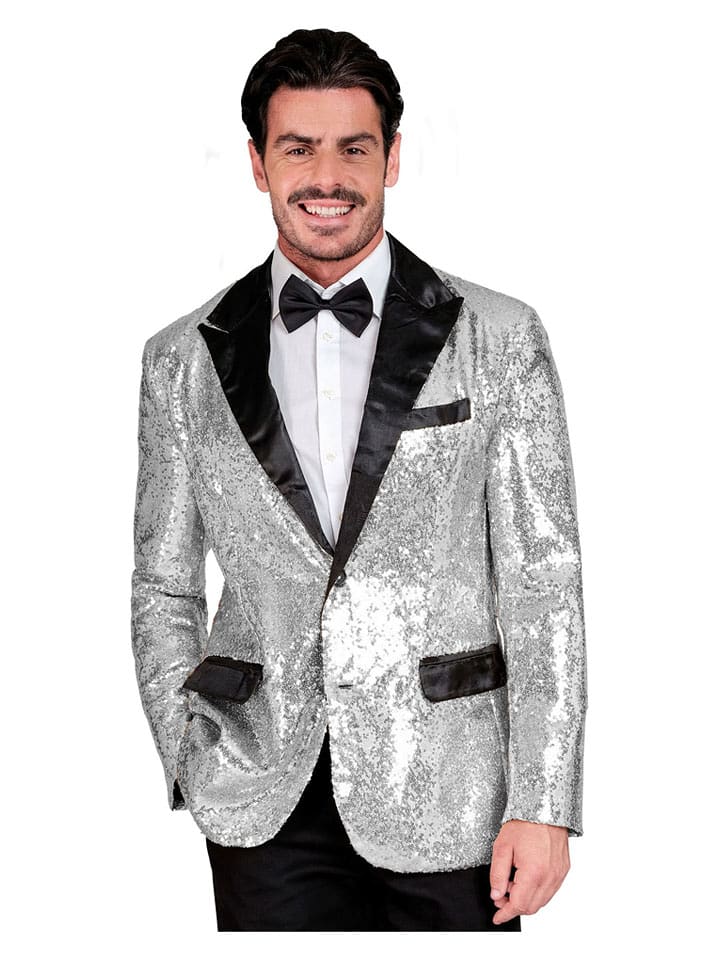 Widmann Marynarka kostiumowa "Party Fashion" w kolorze srebrnym rozmiar: XXL