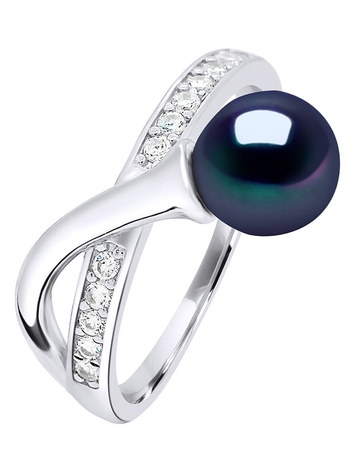 Pearl Addict Srebrny pierścionek z perłą rozmiar: onesize