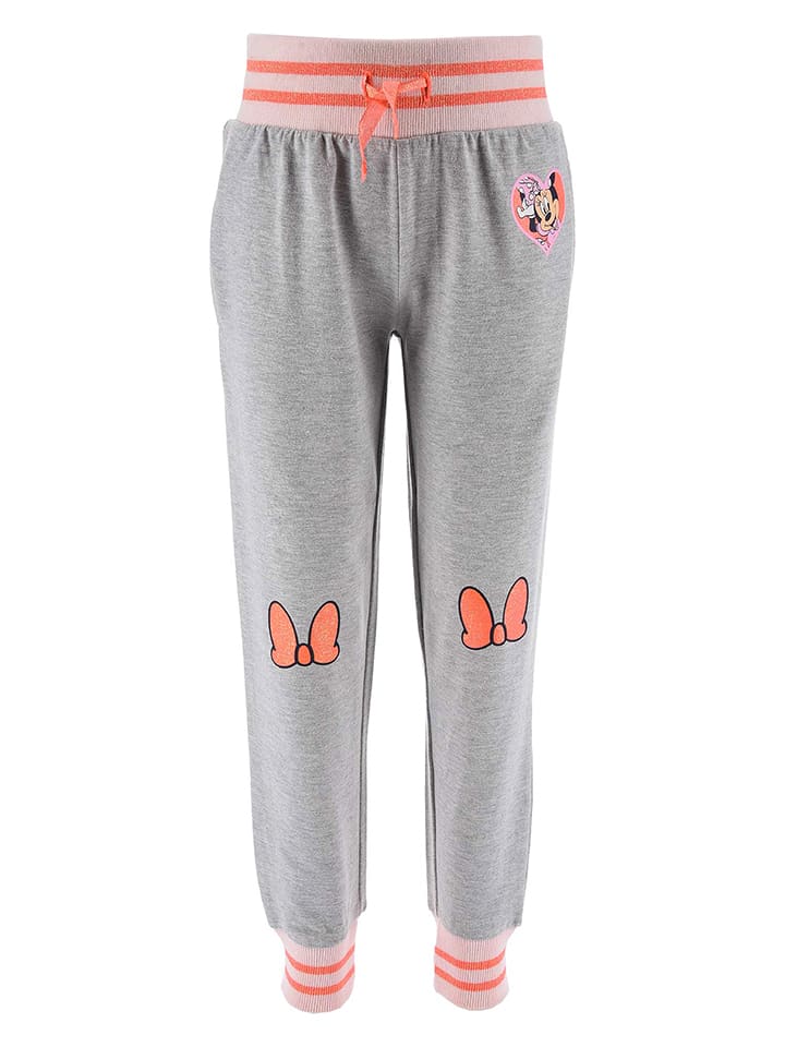Disney Minnie Mouse Spodnie dresowe "Minnie" w kolorze szarym rozmiar: 98