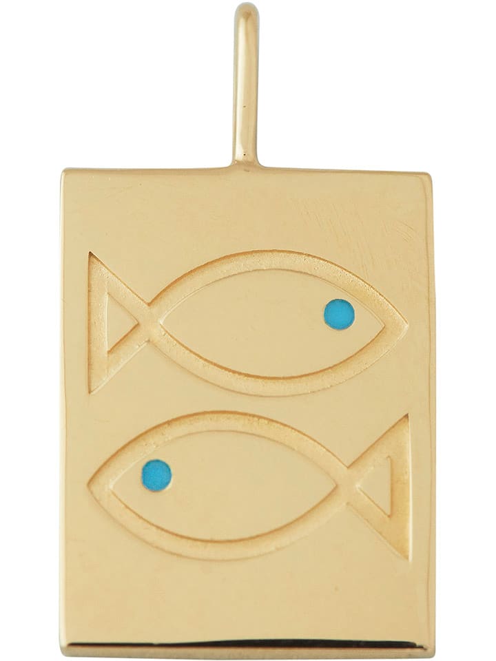 Design Letters Pozłacana zawieszka "Pisces" - wys. 2 cm rozmiar: onesize