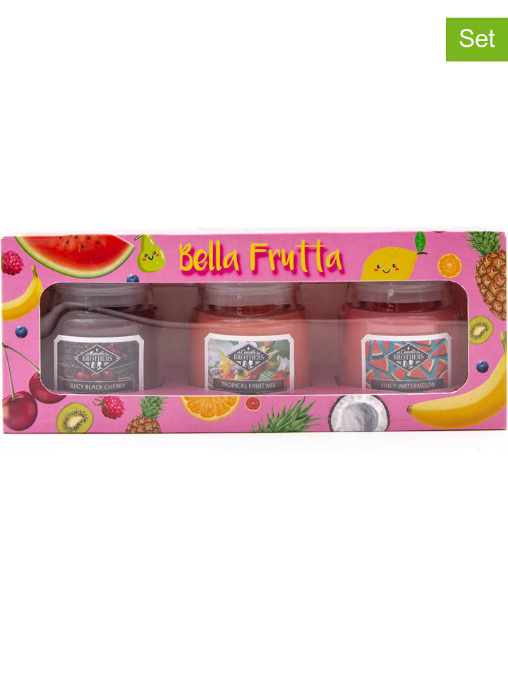 Candle Brothers Świece zapachowe (3 szt.) "Bella Frutta" - 3 x 85 g rozmiar: onesize
